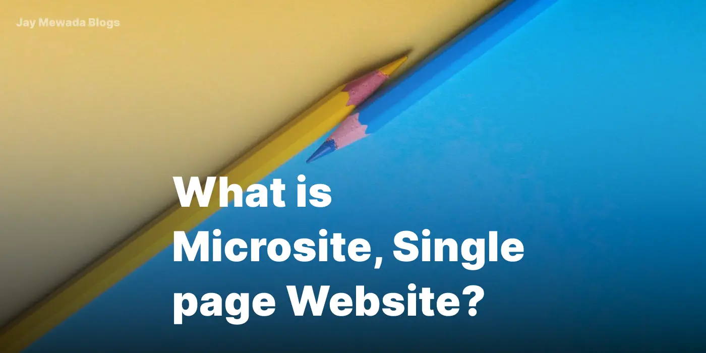 What is Microsite or Single Page Website