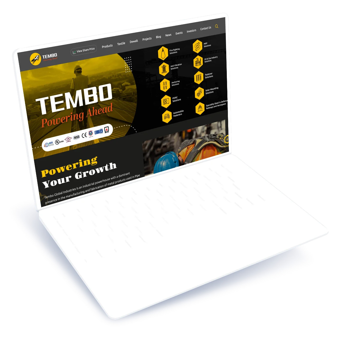 Tembo Global Industries Website developed by Jay Mewada
